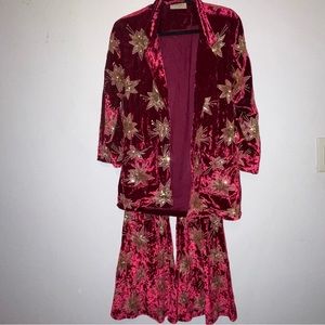 Free People Lenni The Label Velvet Chromatic Suit